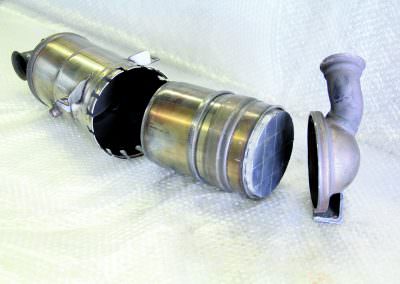 Geöffneter Partikelfilter